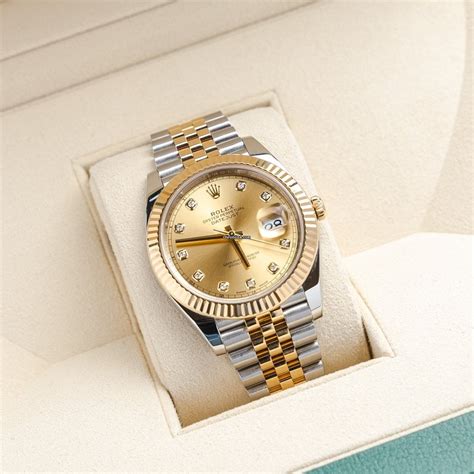 champagne dial rolex datejust|rolex datejust 41 two tone.